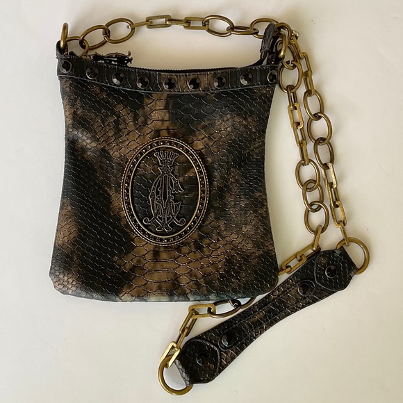 CHRISTIAN AUDIGIER Crossbody Purse Black Bronze Excellent Condition - Picture 1 of 12